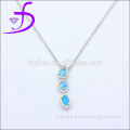 exclusive silver fashion opal necklace with white cz